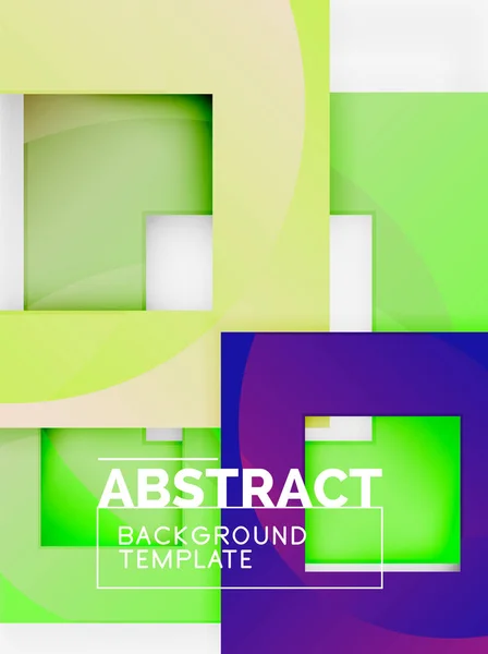 Background abstract squares, geometric minimal template — Stock Vector