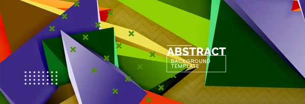 Astratto sfondo, colorato minimale composizione astratta triangolo — Vettoriale Stock