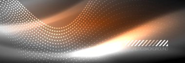 Soyut dalga koyu, parlak hareket üzerinde parlayan, Noel ve yeni yıl alan ışık sihirli. Techno arka plan