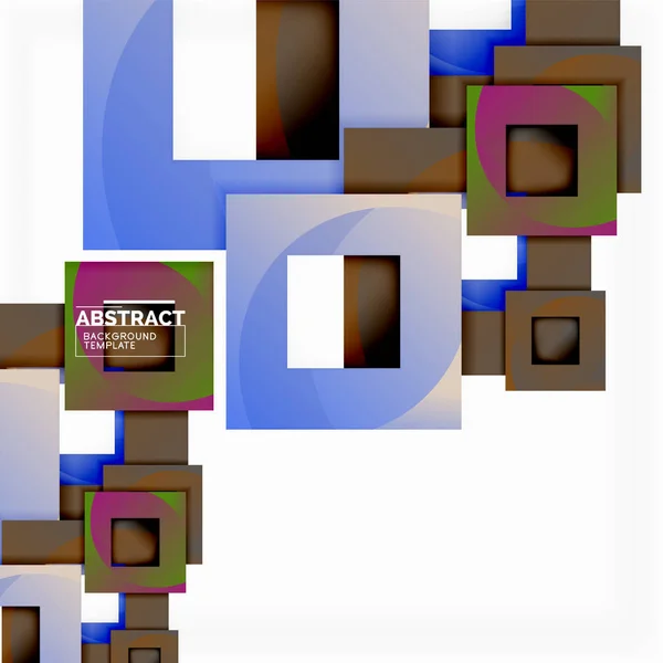 Quadrados abstratos de fundo, modelo mínimo geométrico — Vetor de Stock
