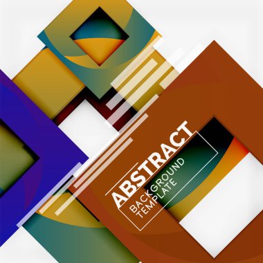 Arka plan soyut kareler, geometrik en az şablonu