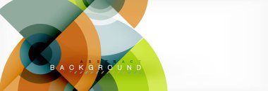 Modern tasarım, kapak, şablon, broşür, el ilanı için üçgen şekiller ile arka plan daire.