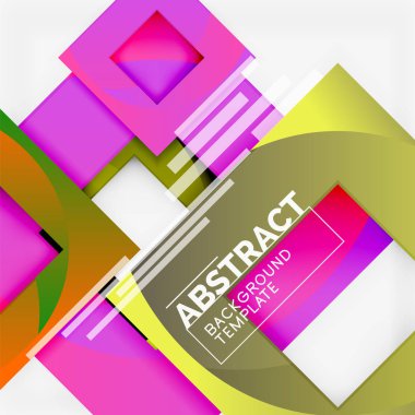 Arka plan soyut kareler, geometrik en az şablonu