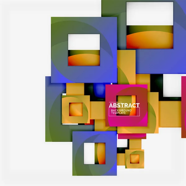 Цвет квадратной композиции с текстом. Геометрический абстрактный фон — стоковый вектор