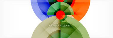 Yuvarlak daireler ve üçgenler arka plan