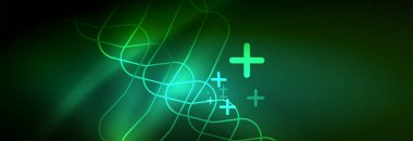 Parlak neon ışıkları arka plan, tekno tasarım, projeniz için modern duvar kağıdı