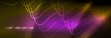 Parlak neon ışıkları arka plan, tekno tasarım, projeniz için modern duvar kağıdı