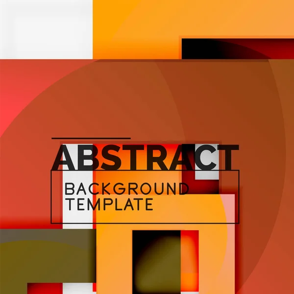 Composición cuadrada de color con texto. Fondo abstracto geométrico — Vector de stock