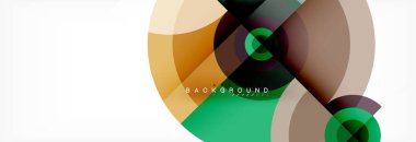 Yuvarlak daireler ve üçgenler arka plan