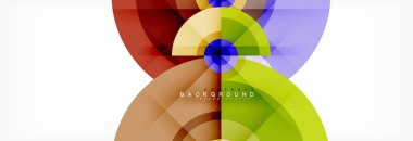 Yuvarlak daireler ve üçgenler arka plan