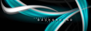 Sıvı renk arka plan, soyut dalgalar çizgiler, renkler ışık zemin üzerinde ışık efektleri ile karıştırma bulanık. Sunum, app duvar kağıdı, başlık sayfası veya poster için sanatsal illüstrasyon vektör