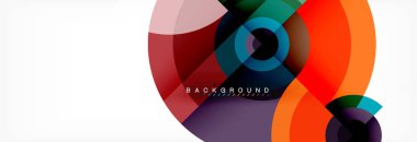 Yuvarlak daireler ve üçgenler arka plan