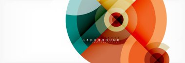 Yuvarlak daireler ve üçgenler arka plan