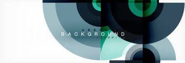 Vektör daire kompozisyon, geometrik en az tasarlamak