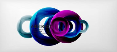 Renkli vektör geometrik arka plan, modern geometrik desen tasarım yüzükler. İş veya teknoloji tanıtım tasarım şablonu, broşür veya el ilanı desenli veya geometrik web afiş