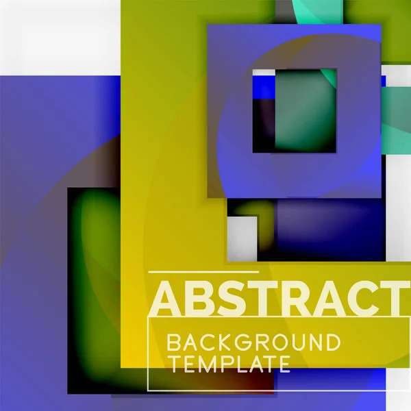 Background abstract squares, geometric minimal template — Stock Vector