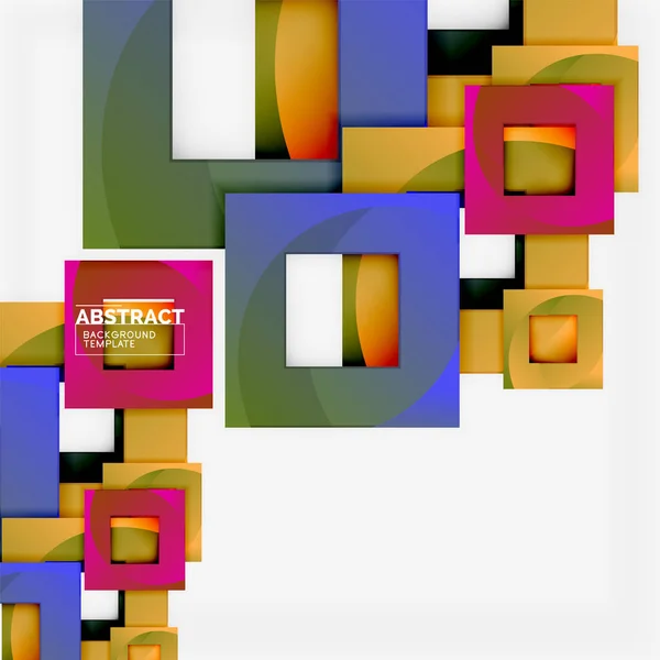 Цвет квадратной композиции с текстом. Геометрический абстрактный фон — стоковый вектор