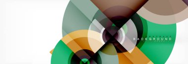 Yuvarlak daireler ve üçgenler arka plan