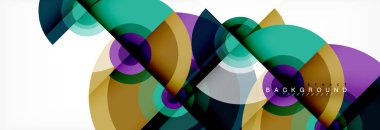 Modern tasarım, kapak, şablon, broşür, el ilanı için üçgen şekiller ile arka plan daire.