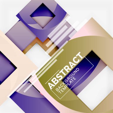 Arka plan soyut kareler, geometrik en az şablonu