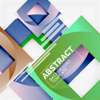 Arka plan soyut kareler, geometrik en az şablonu