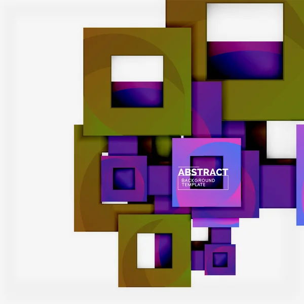 Tło abstrakcyjne kwadraty, geometryczne szablonu minimalne — Wektor stockowy