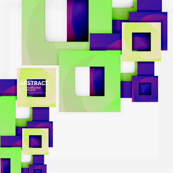 背景抽象正方形, 几何最小模板 — 图库矢量图片