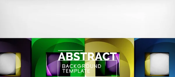 Fundo geométrico abstrato. Composição de formas quadradas brilhantes em cinza, modelo de estilo minimalista com copyspace — Vetor de Stock