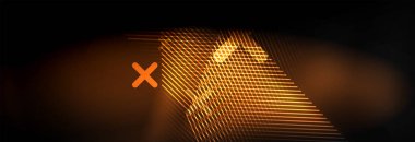 Neon parlayan techno hatları, yüksek teknoloji fütüristik arka plan şablonu çizgilerle