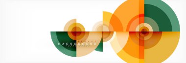 Geometrik arka plan uçan daireler