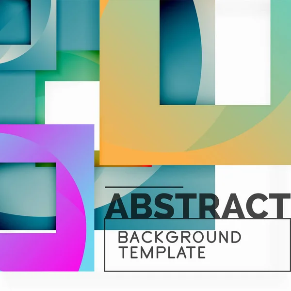 Background abstract squares, geometric minimal template — Stock Vector