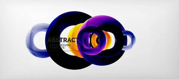 Cercles vectoriels fond abstrait — Image vectorielle