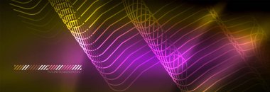 Parlak neon ışıkları arka plan, tekno tasarım, projeniz için modern duvar kağıdı