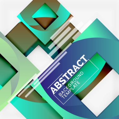 Çok renkli kareler kompozisyonu ile Geometrik asgari özet arkaplan