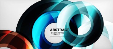 Parlak daireler geometrik arka plan