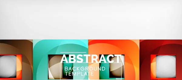 Fondo con composición de cuadrados de color, diseño moderno de abstracción geométrica para póster, portada, marca o banner — Vector de stock