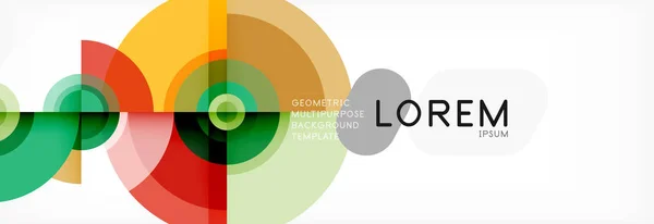 Kreis abstrakter Hintergrund mit dreieckigen Formen für modernes Design, Einband, Vorlage, Broschüre, Flyer. — Stockvektor