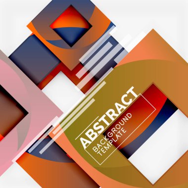 Arka plan soyut kareler, geometrik en az şablonu