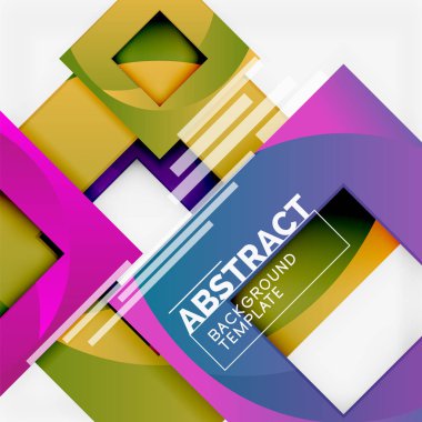 Arka plan soyut kareler, geometrik en az şablonu