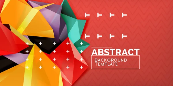 Low poly design 3d triangular shape background, mosaic abstract design template — Stock Vector