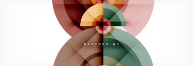 Yuvarlak daireler ve üçgenler arka plan