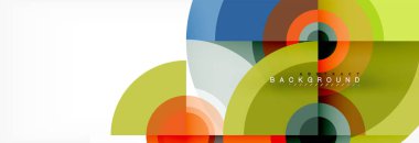 Vektör daire kompozisyon, geometrik en az tasarlamak