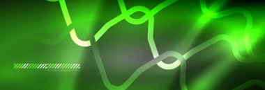 Parlak neon özet satırları, techno fütüristik şablonu