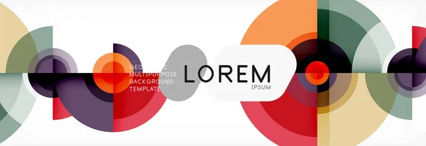 Геометрическая композиция круга абстрактный дизайн фона, обложка, шаблон, брошюра, флаер . — стоковый вектор