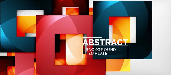 Square background, abstract squares on grey, business or techno template — Stock Vector
