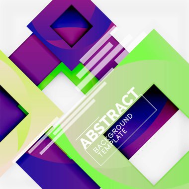 Arka plan soyut kareler, geometrik en az şablonu