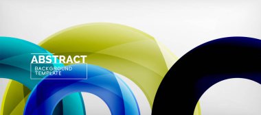 Renkli vektör geometrik arka plan, modern geometrik desen tasarım yüzükler. İş veya teknoloji tanıtım tasarım şablonu, broşür veya el ilanı desenli veya geometrik web afiş