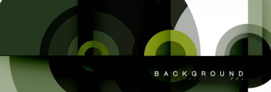 Yuvarlak şekiller arka plan vektör. Trendy daire şekiller kompozisyon vektör