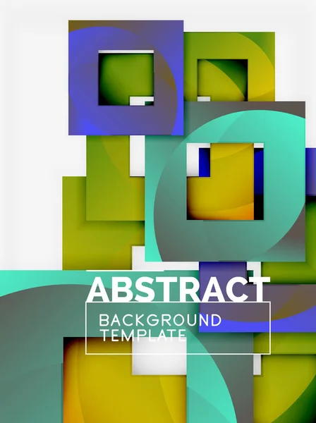 Quadrados abstratos de fundo, modelo mínimo geométrico — Vetor de Stock