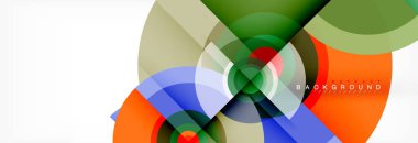 Yuvarlak daireler ve üçgenler arka plan